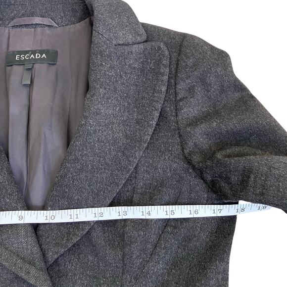 Escada Sz 36 Vintage Cashmere Blazer Single Breasted Tailored Classic Feminine - Picture 10 of 16